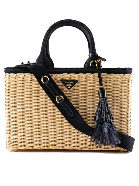 prada rattan bag dupe|Prada pre owned handbags.